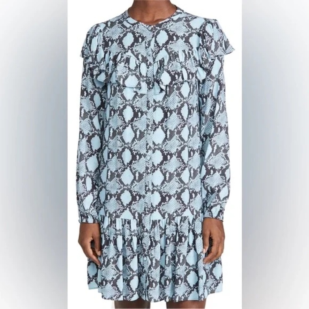 Rebecca Minkoff Blue Python Print Dress